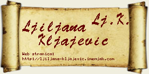 Ljiljana Kljajević vizit kartica